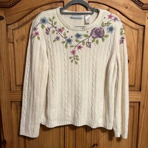 Alfred Dunner Embroidery Petite XL Swater